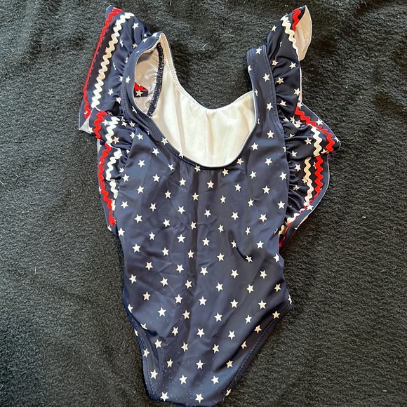 Janie and Jack Stars ruffle sleeve swim - Picture 3 of 5